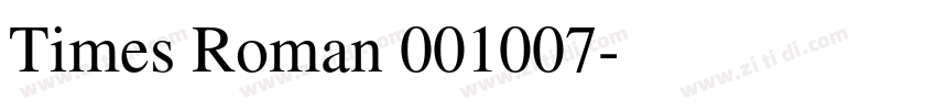 Times Roman 001007字体转换